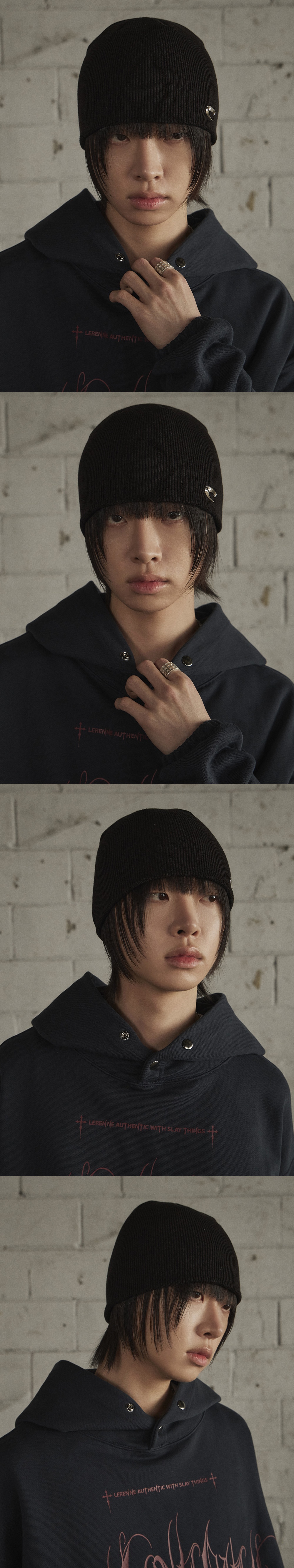 Logo Basic Knit Beanie - Black | ファッション通販サイト NUGU